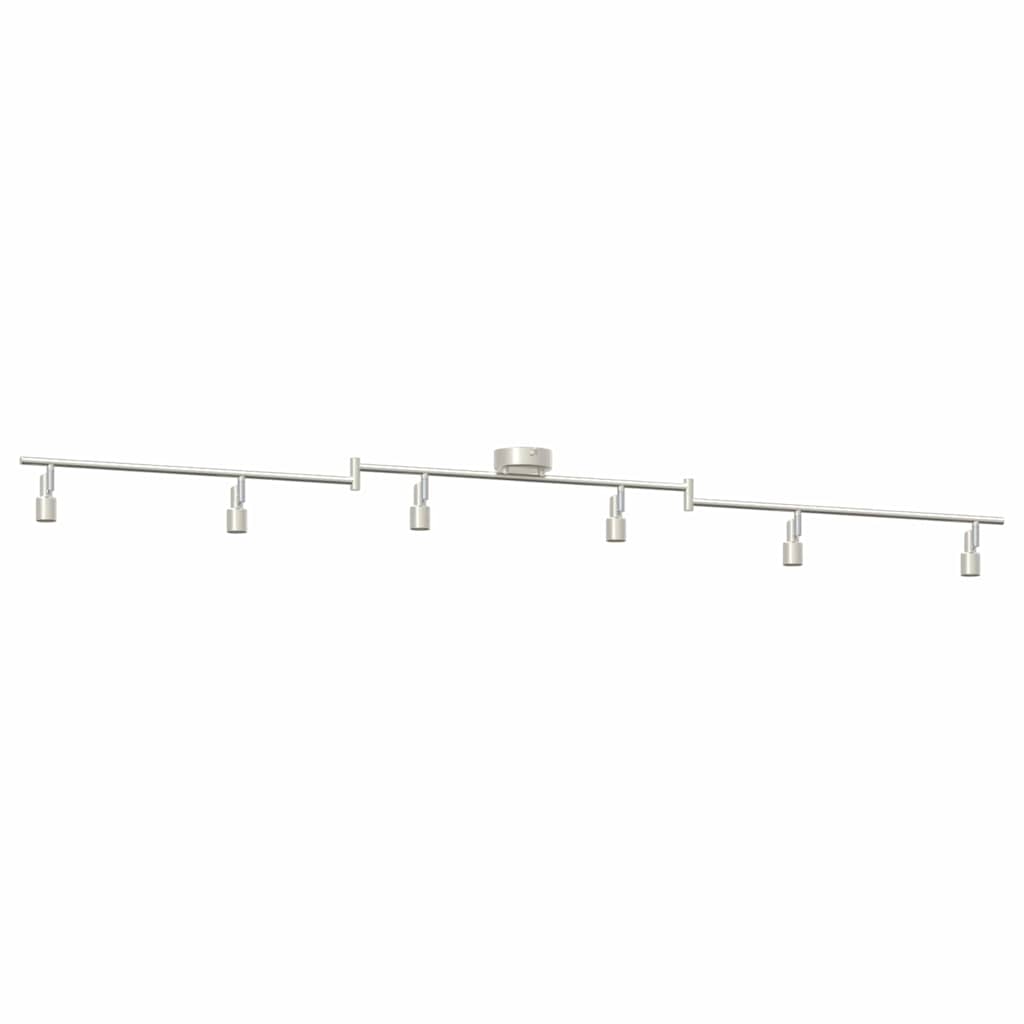 Loftsspot med spotlights Nikkel 176,5 x 9,5 x 14 cm Stål