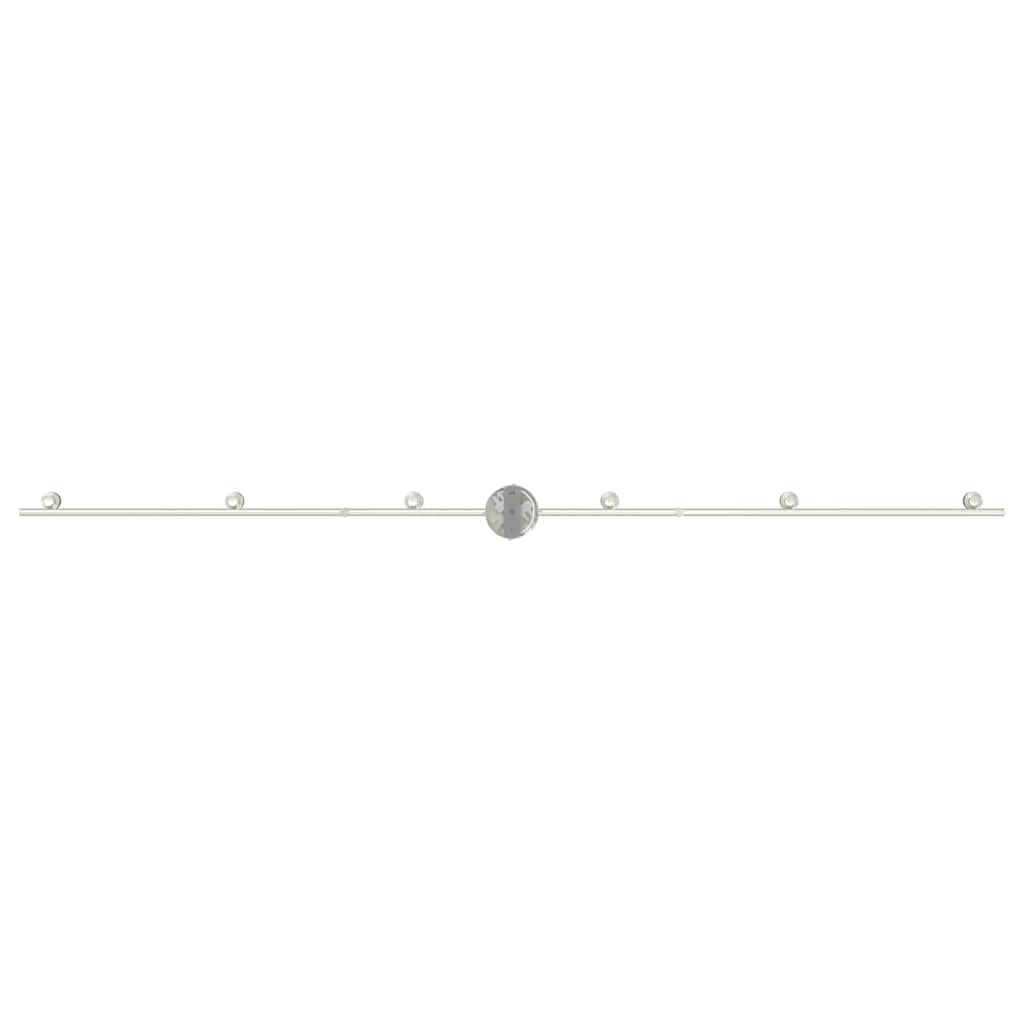 Loftsspot med spotlights Nikkel 176,5 x 9,5 x 14 cm Stål