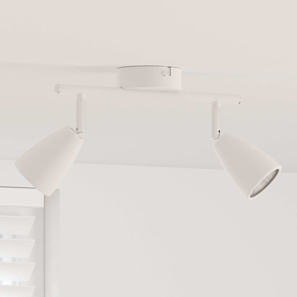 Loftsspot med spotlights Hvid 25.5 x 8 x 16 cm Metal