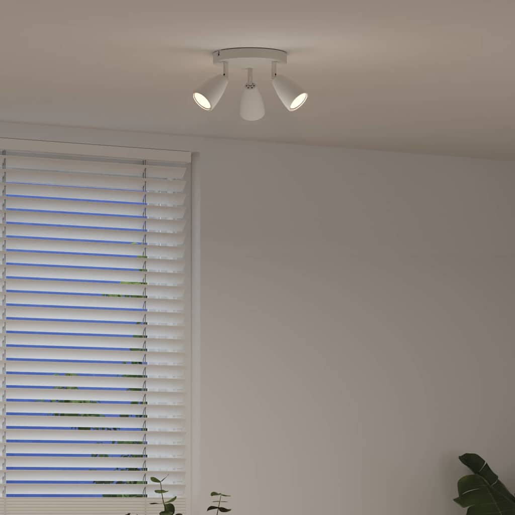 Loftsspot med spotlights Hvid 19 x 19 x 14,5 cm Metal