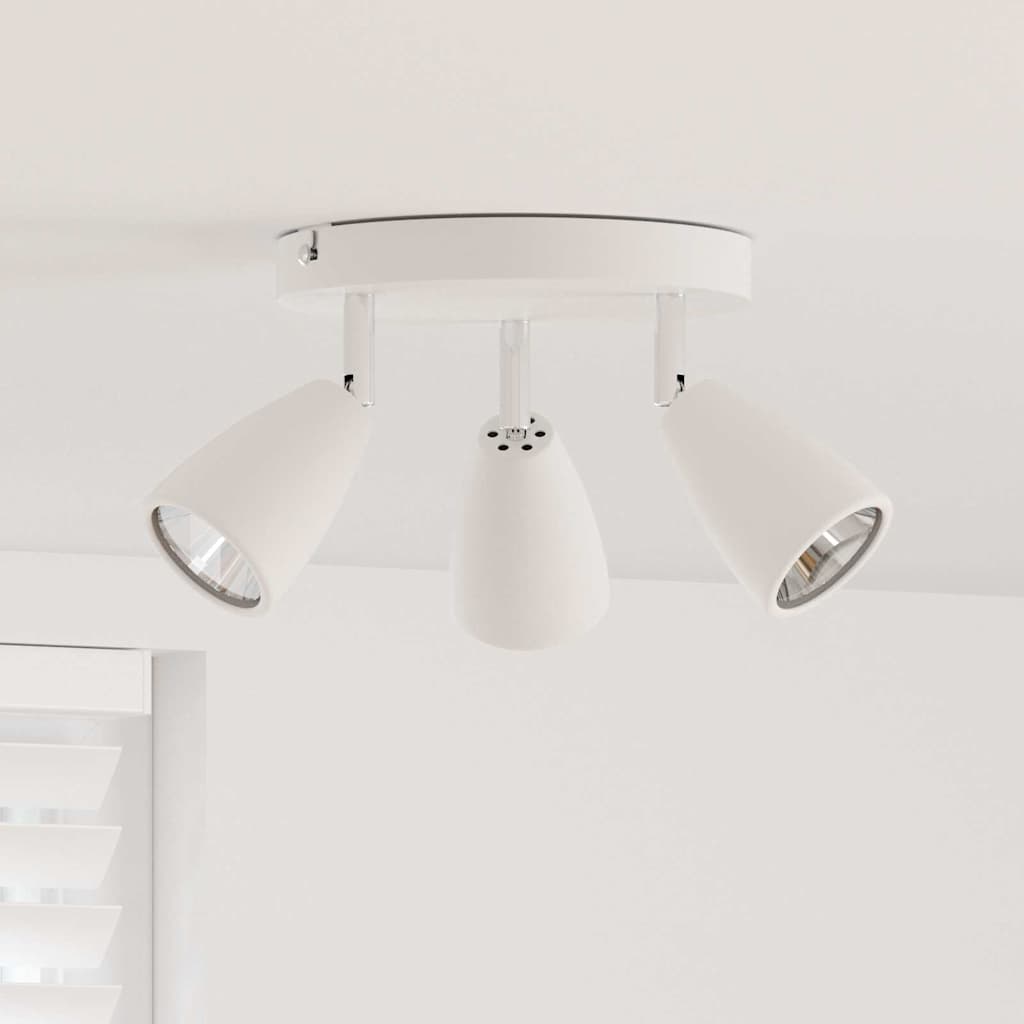 Loftsspot med spotlights Hvid 19 x 19 x 14,5 cm Metal