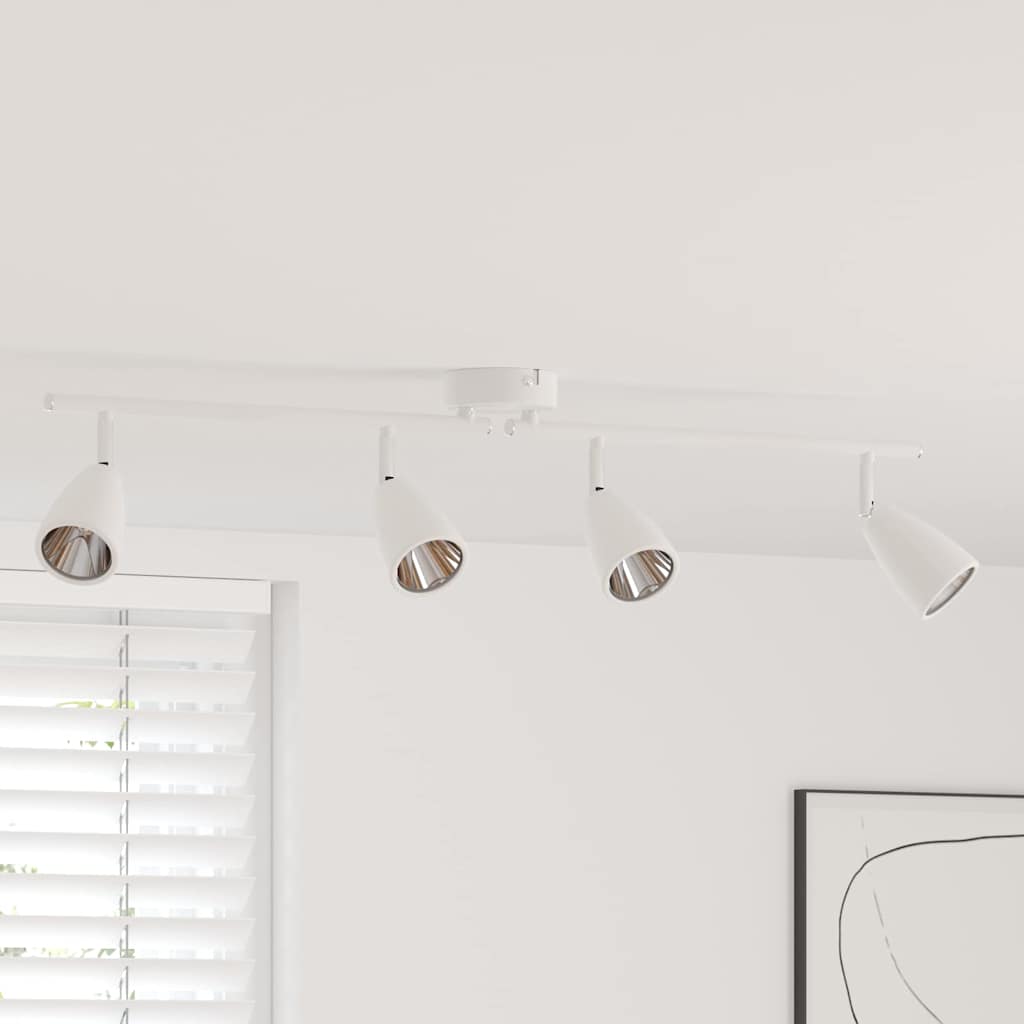 Loftsspot med spotlights Hvid 70 x 12,5 x 10,5 cm Metal