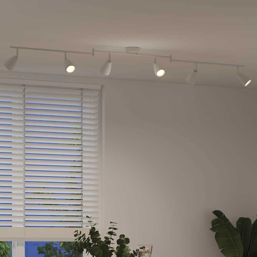 Loftsspot med spotlights Hvid 176,5 x 12,5 x 13,5 cm Metal