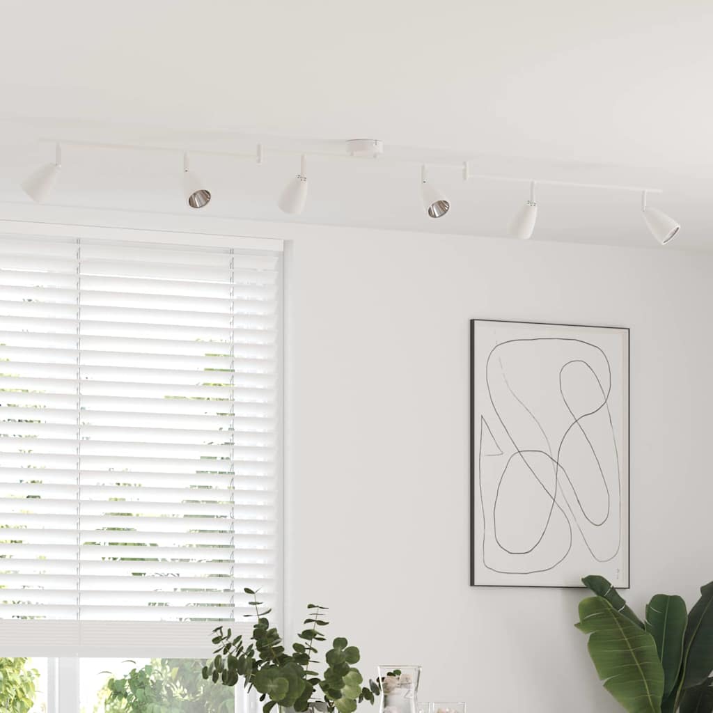 Loftsspot med spotlights Hvid 176,5 x 12,5 x 13,5 cm Metal