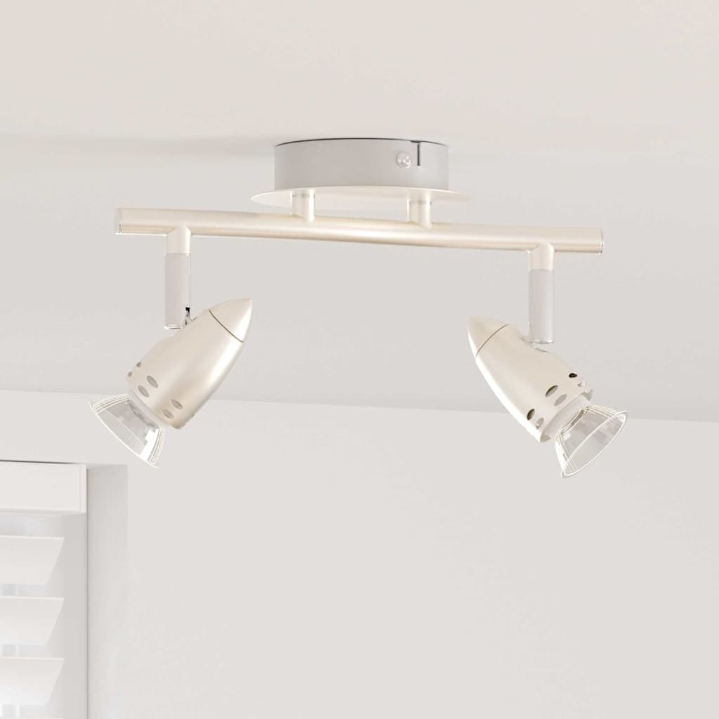 Loftsspot med spotlights Nikkel 27 x 10 x 12 cm Metal