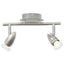 Loftsspot med spotlights Nikkel 27 x 10 x 12 cm Metal