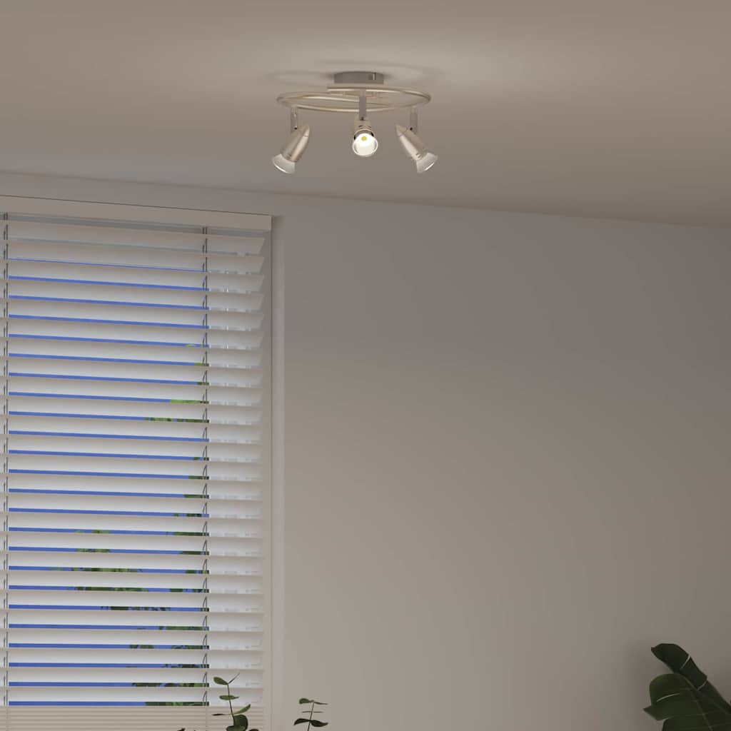 Loftsspot med spotlights Nikkel 24 x 22 x 12,5 cm Metal