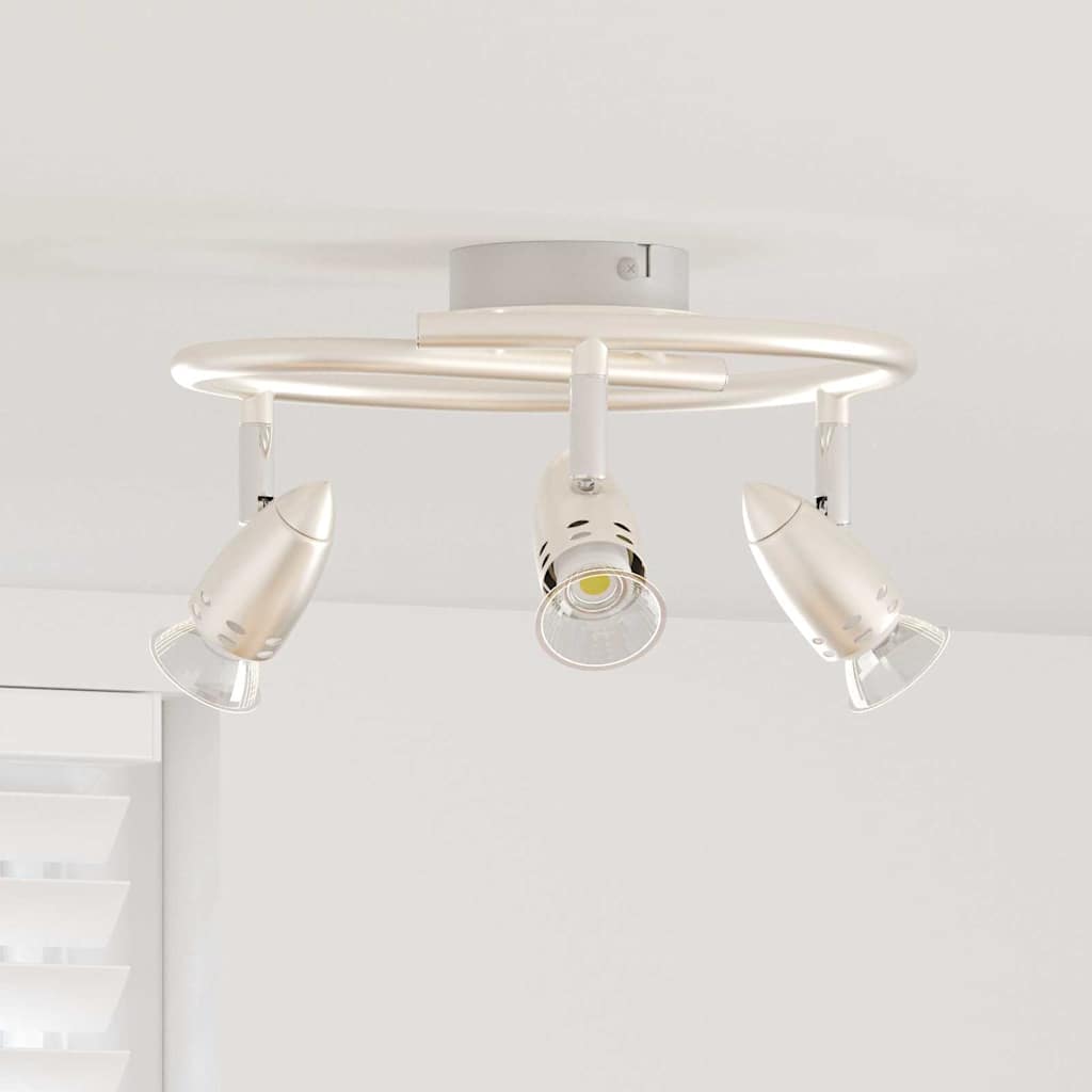 Loftsspot med spotlights Nikkel 24 x 22 x 12,5 cm Metal
