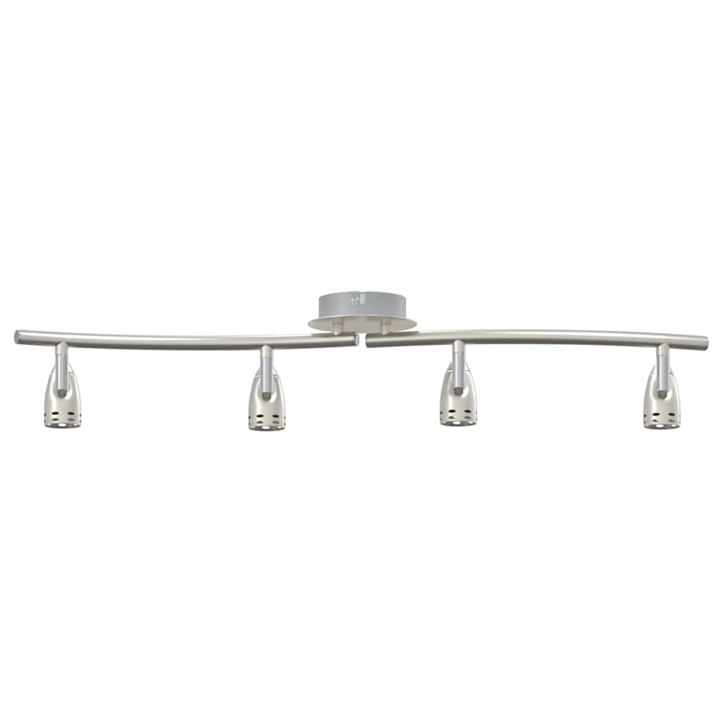 Loftsspot med spotlights Nikkel 61 x 10 x 12,5 cm Metal