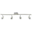 Loftsspot med spotlights Nikkel 61 x 10 x 12,5 cm Metal