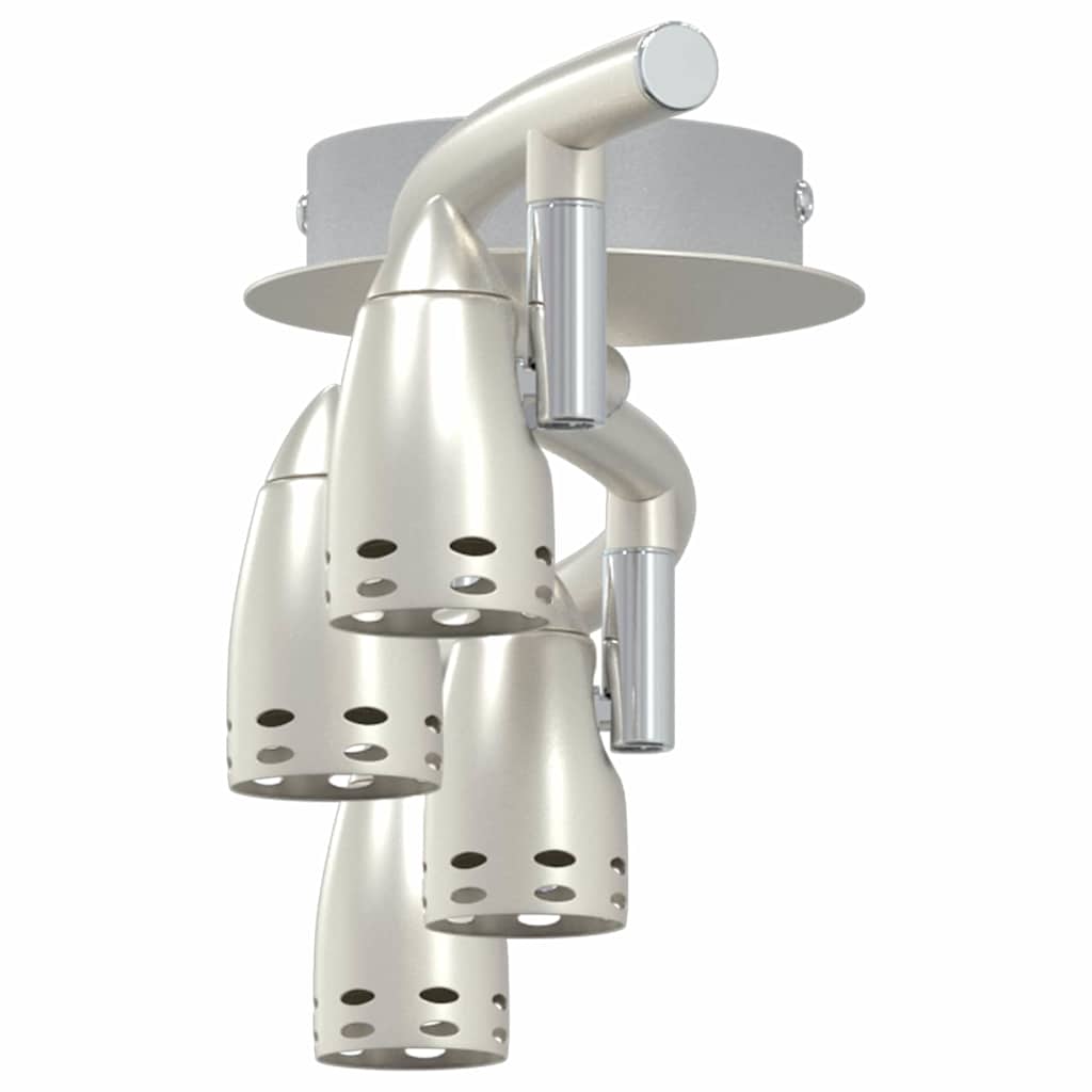 Loftsspot med spotlights Nikkel 61 x 10 x 12,5 cm Metal
