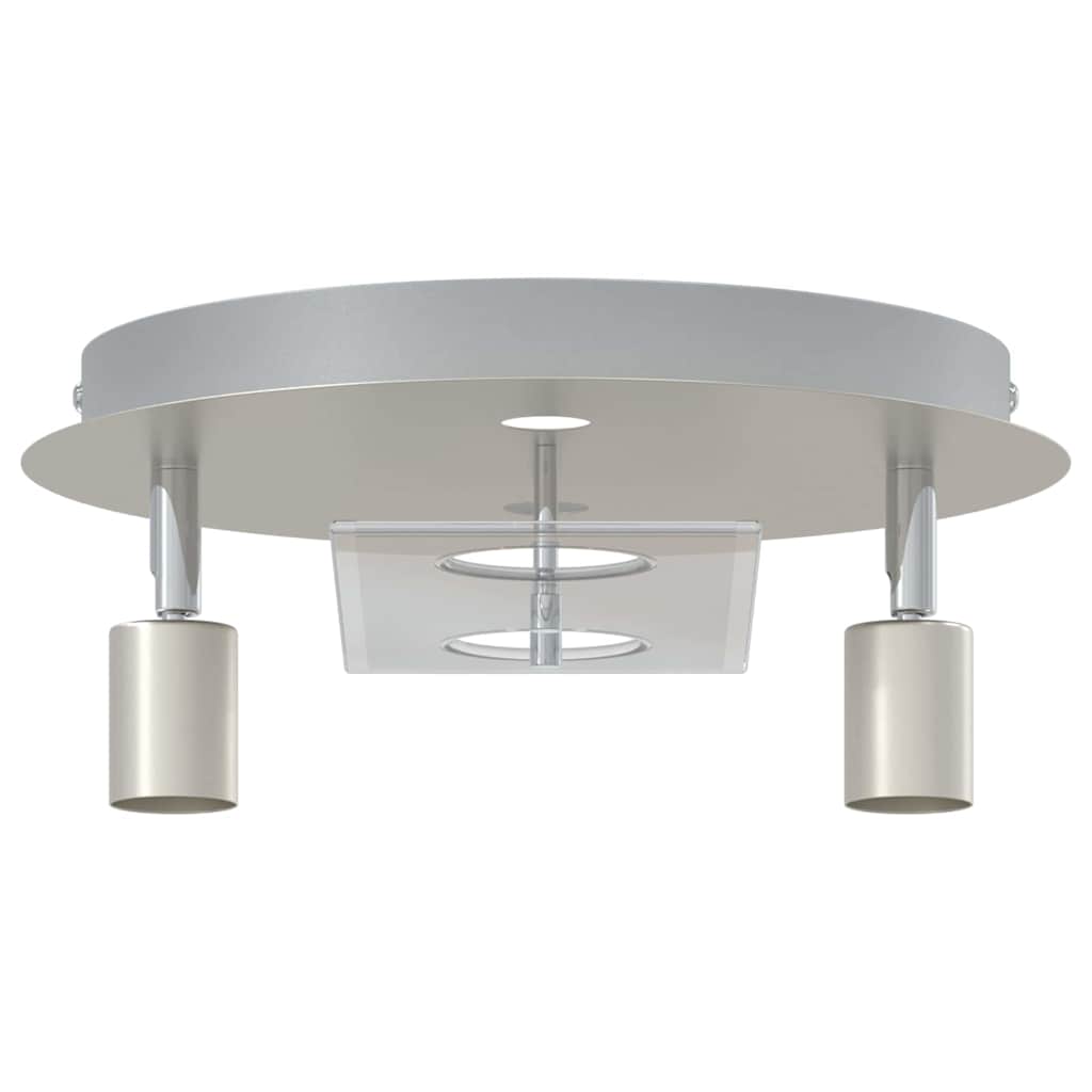 Loftsspot med spotlights Nikkel 29 x 29 x 11 cm Stål og Glas
