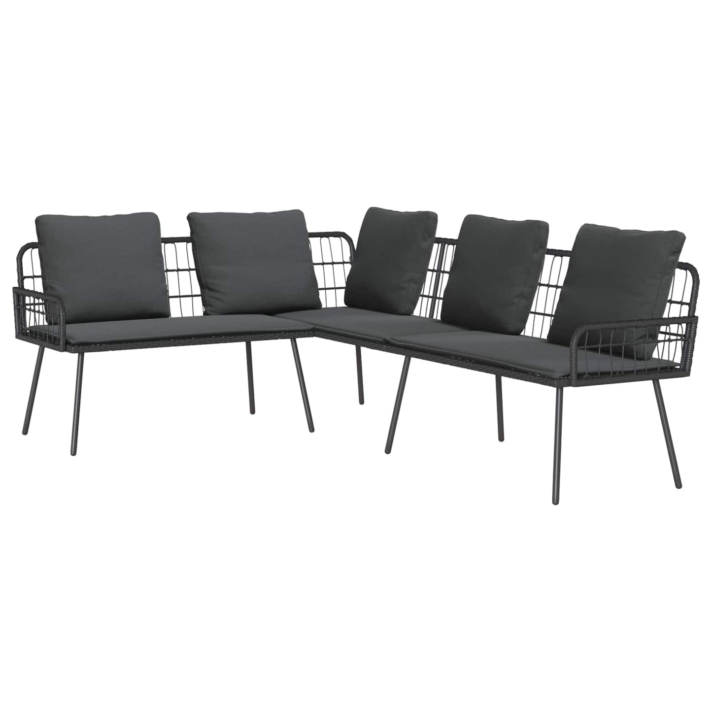 Sofa 5-Antal sæder Antracit Stål