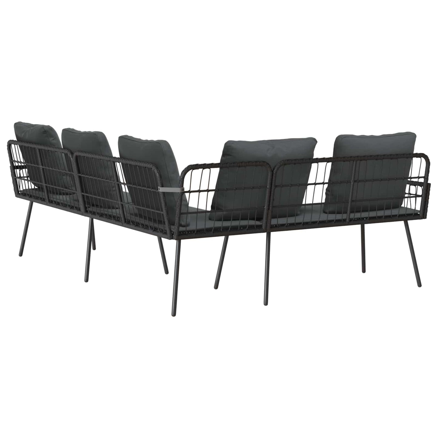 Sofa 5-Antal sæder Antracit Stål