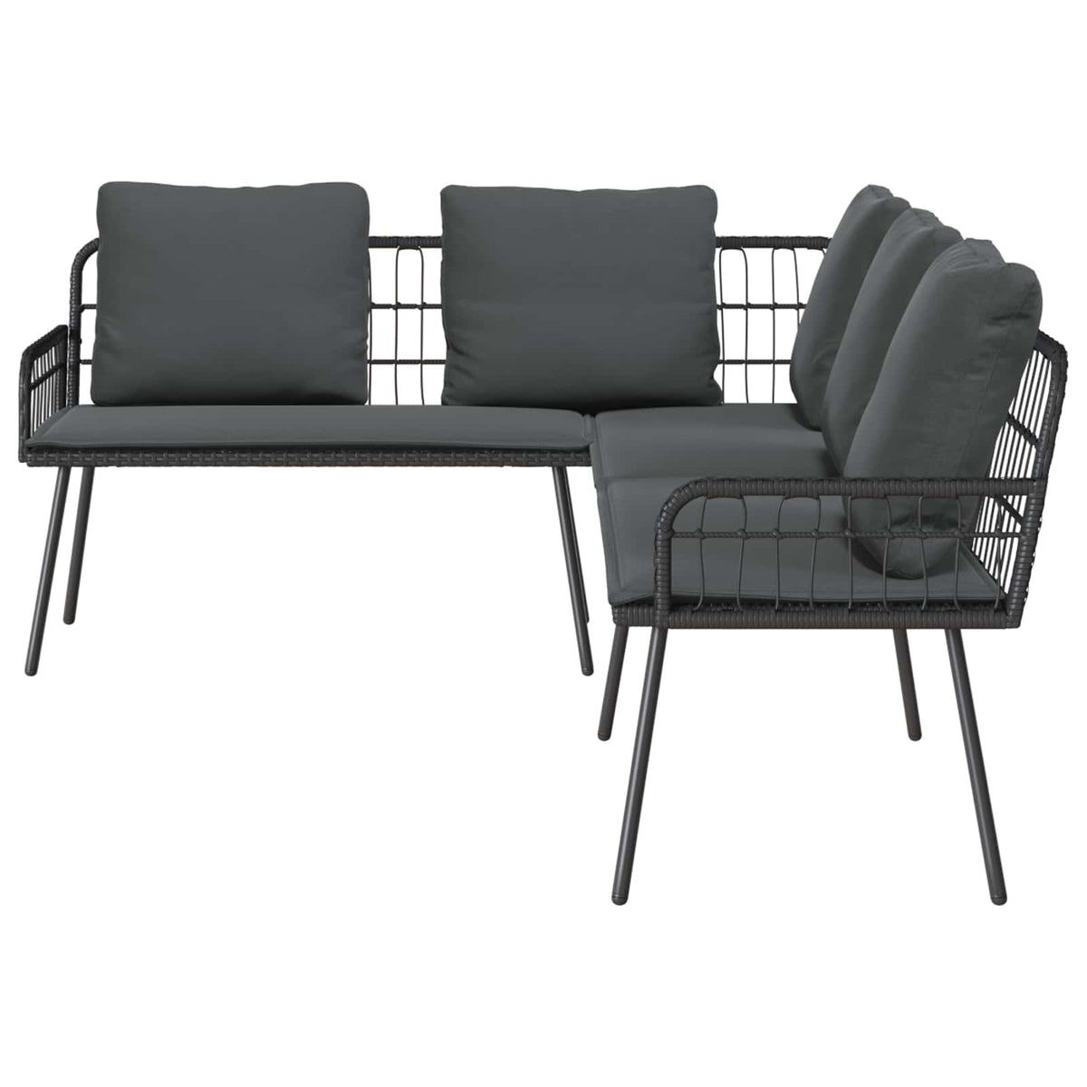 Sofa 5-Antal sæder Antracit Stål