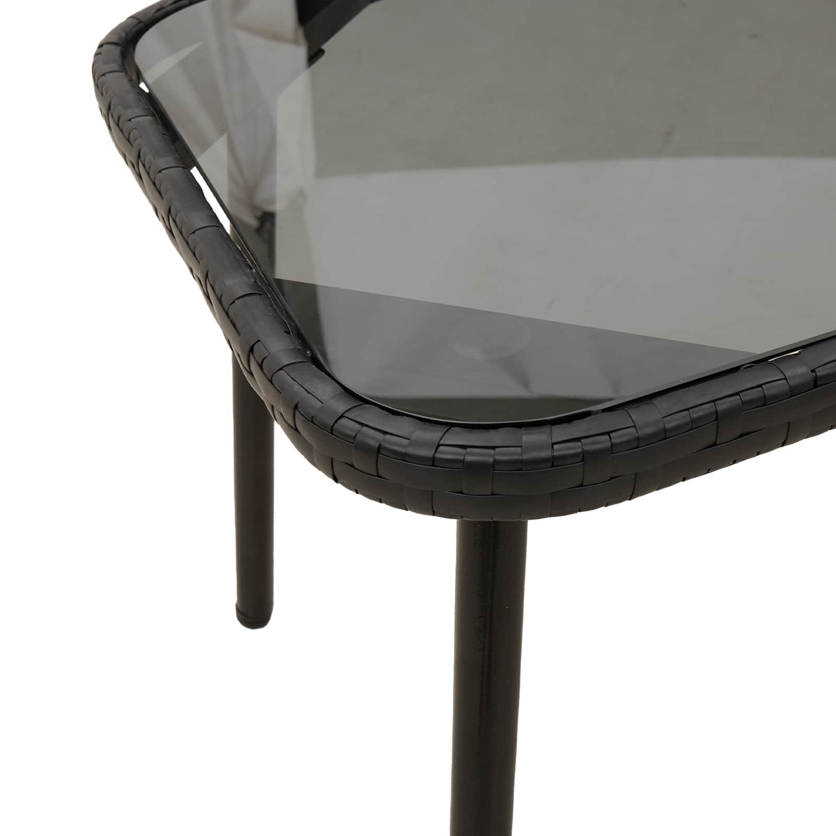 Sofabord Sort 90 x 45 x 43 cm polyrattan