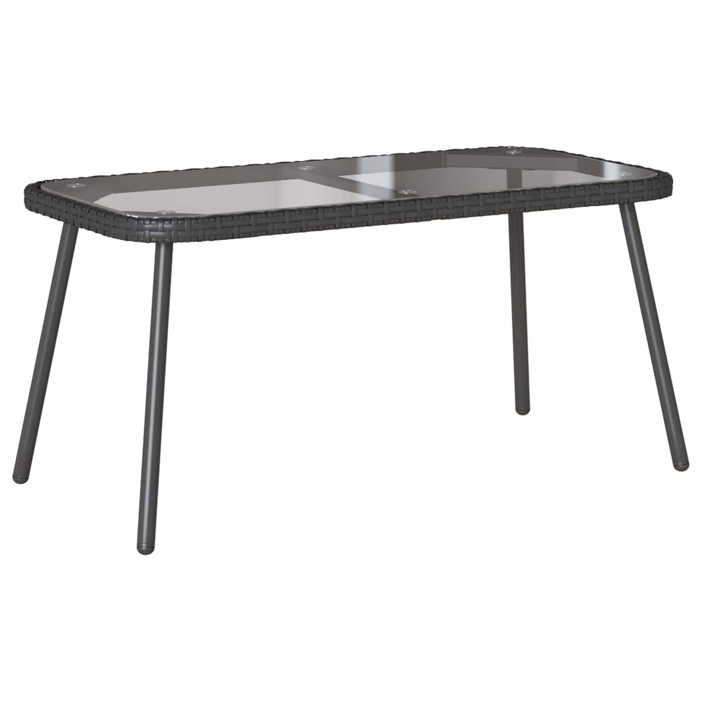 Sofabord Sort 90 x 45 x 43 cm polyrattan