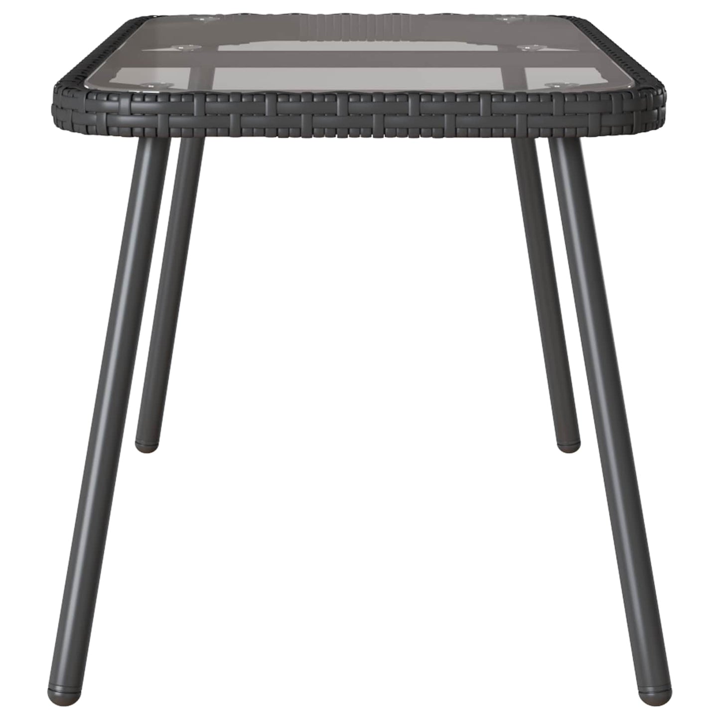 Sofabord Sort 90 x 45 x 43 cm polyrattan