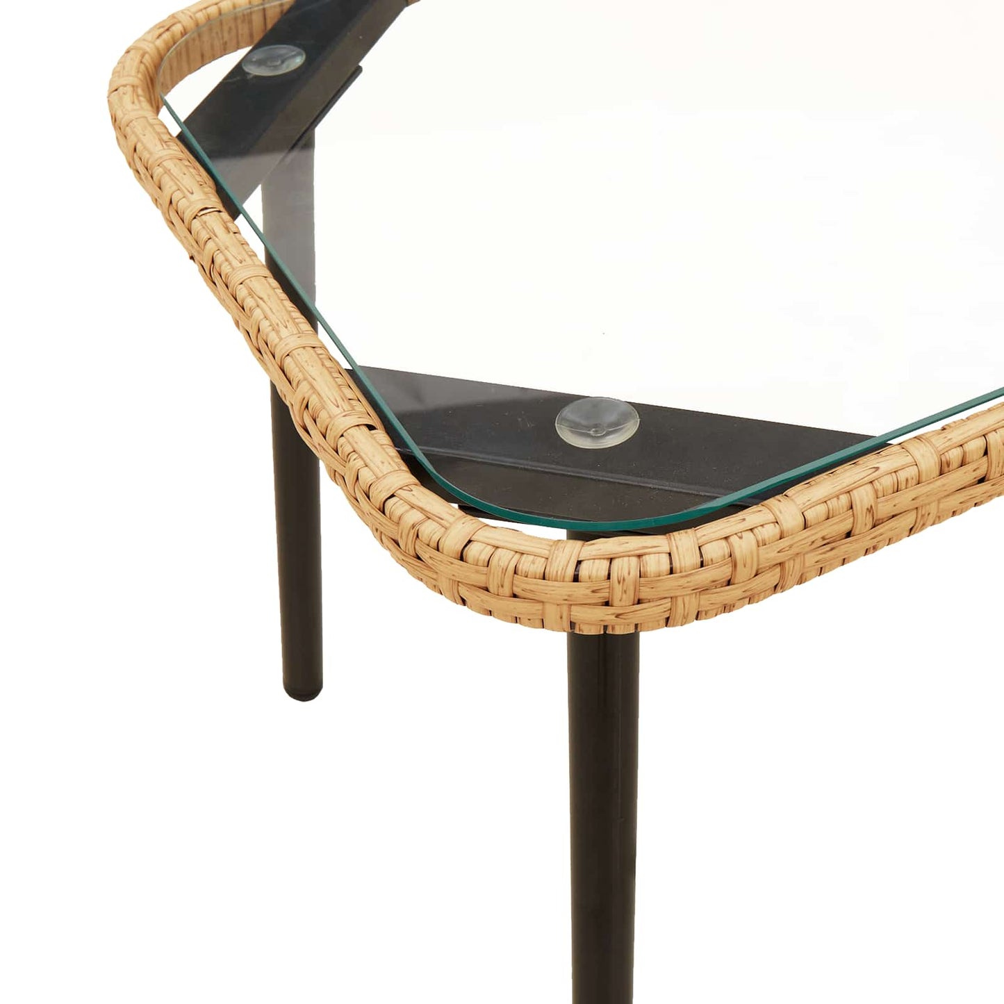 Sofabord Brun og sort 90 x 45 x 43 cm polyrattan