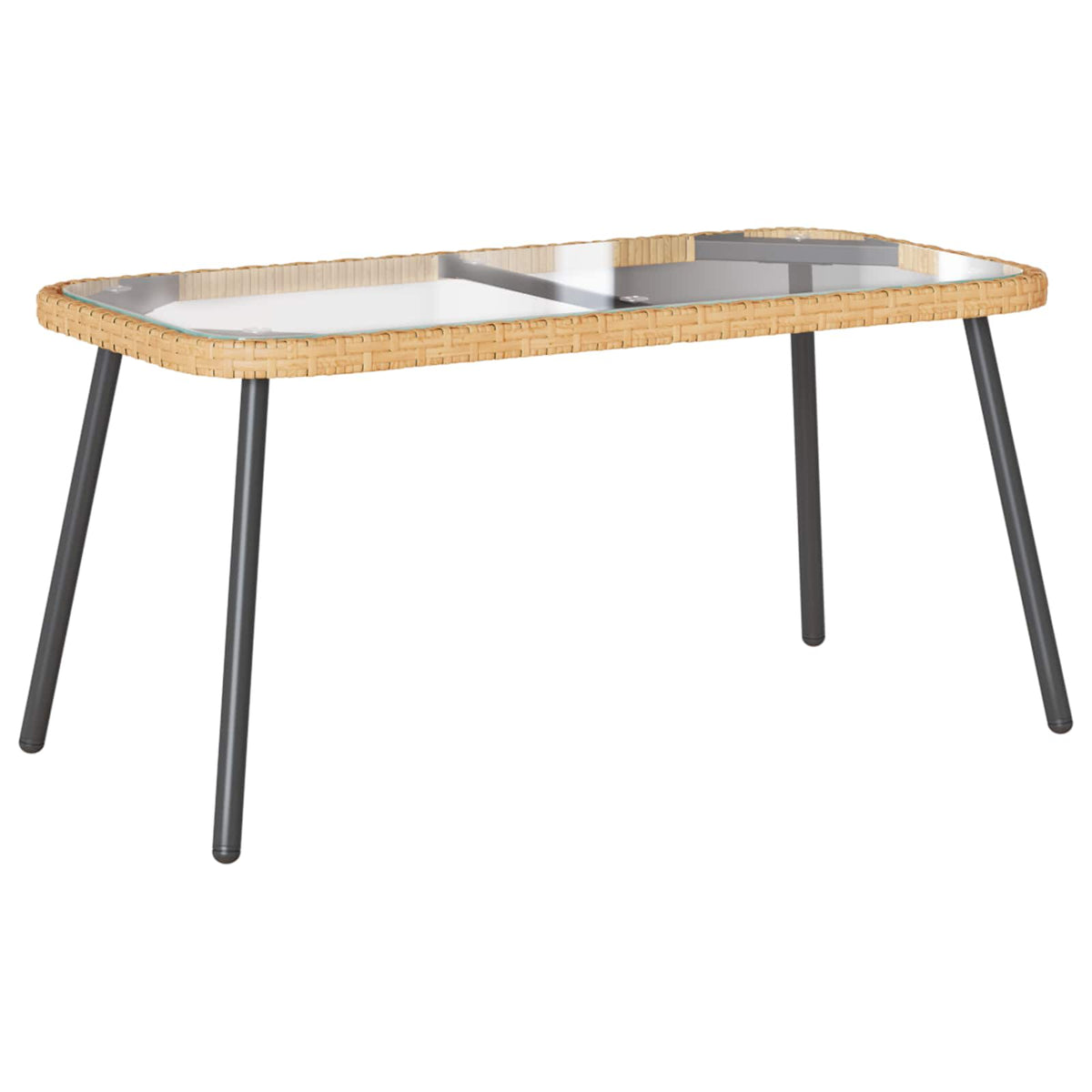 Sofabord Brun og sort 90 x 45 x 43 cm polyrattan