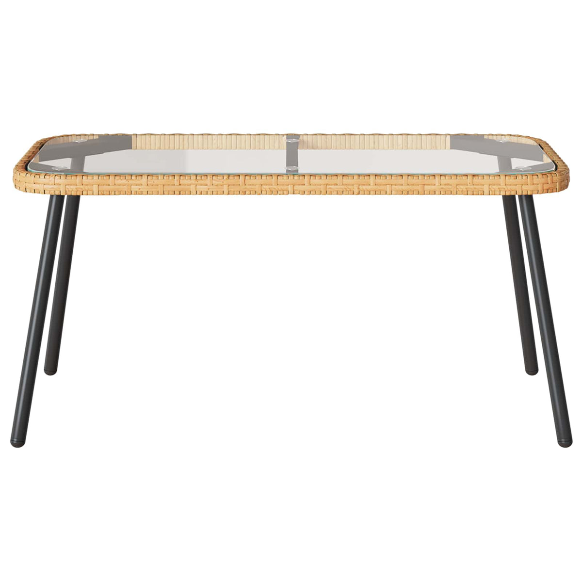 Sofabord Brun og sort 90 x 45 x 43 cm polyrattan