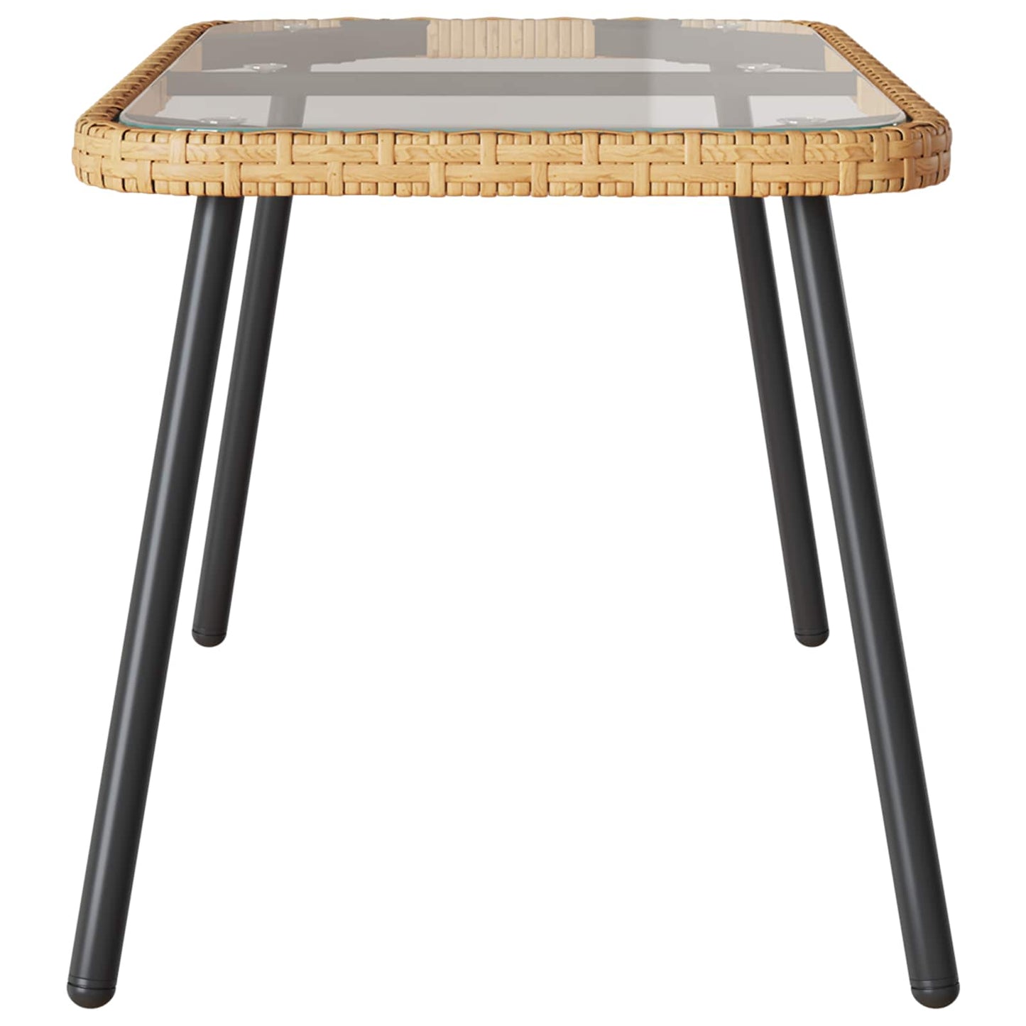 Sofabord Brun og sort 90 x 45 x 43 cm polyrattan