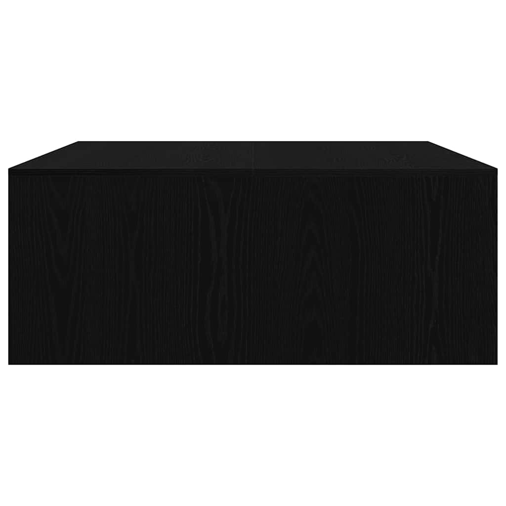 sofabord med skuffer 100x100x40 cm sort egetræsfarve