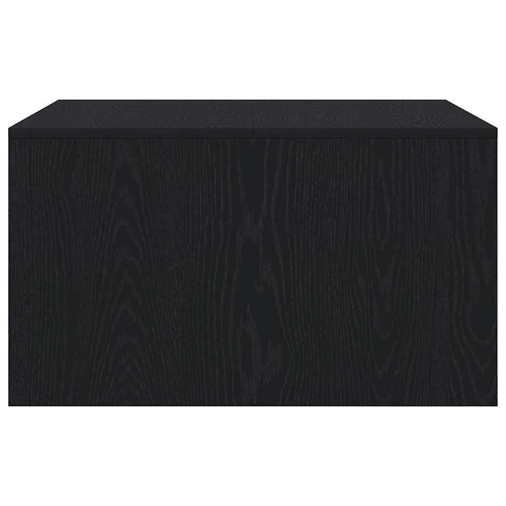 sofabord med skuffer 70,5x70x40 cm sort egetræsfarve