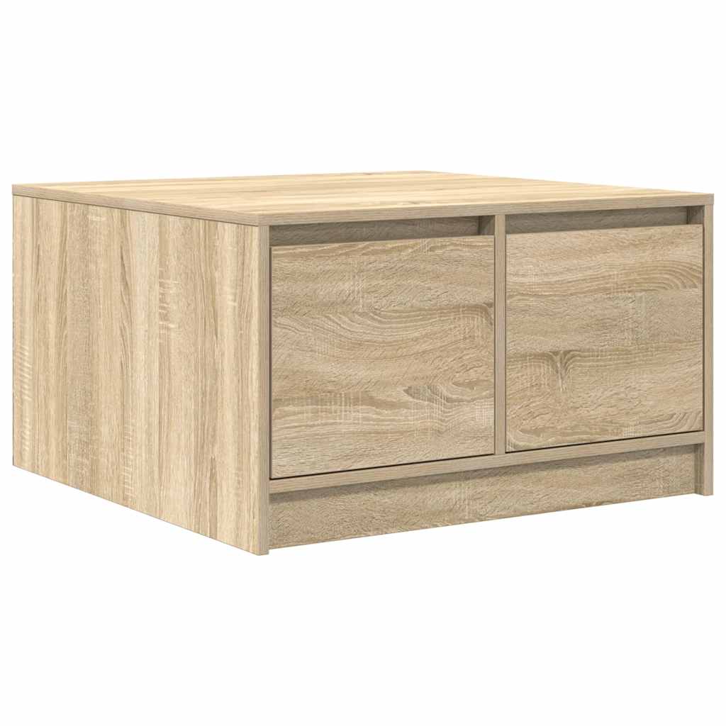 sofabord med skuffer 70,5x70x40 cm sonoma-eg