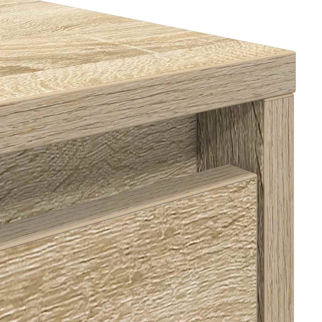 sofabord med skuffer 70,5x70x40 cm sonoma-eg