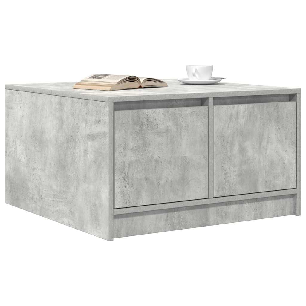 sofabord med skuffer 70,5x70x40 cm betongrå
