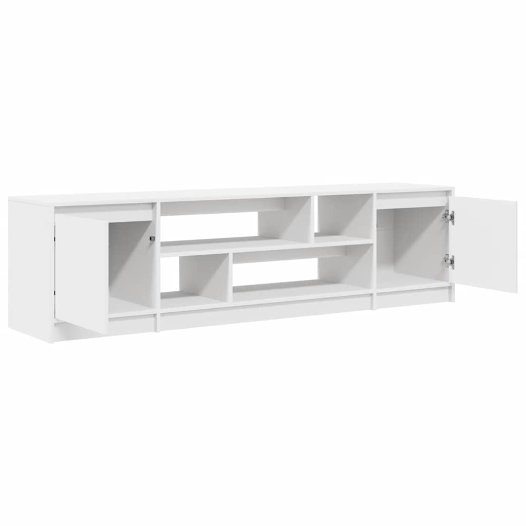 tv-bord 188,5x41x50 cm konstrueret træ hvid
