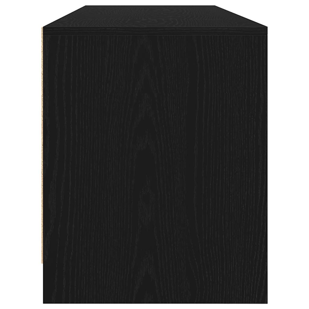 tv-bord 188,5x41x50 cm konstrueret træ sort egetræsfarve