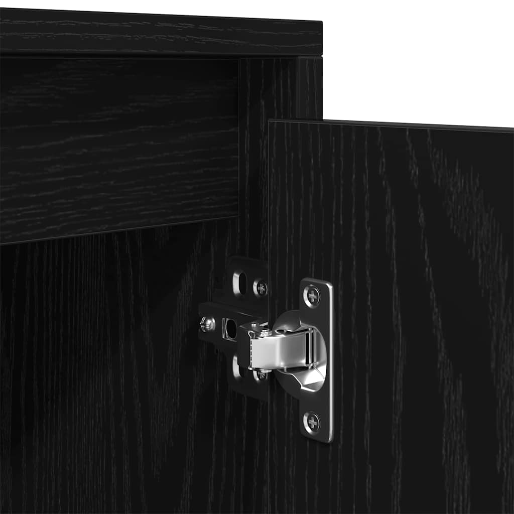 tv-bord 188,5x41x50 cm konstrueret træ sort egetræsfarve