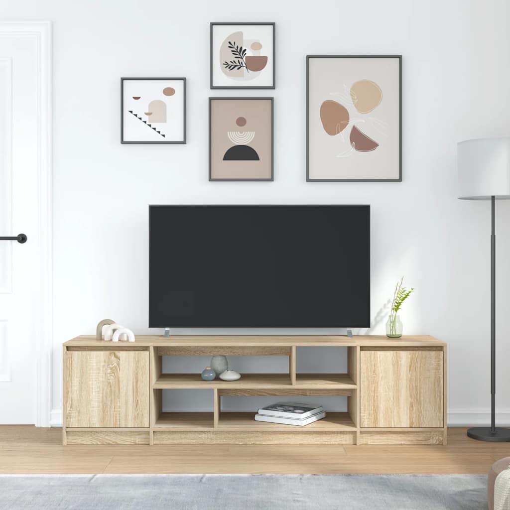 tv-bord 188,5x41x50 cm konstrueret træ sonoma-eg