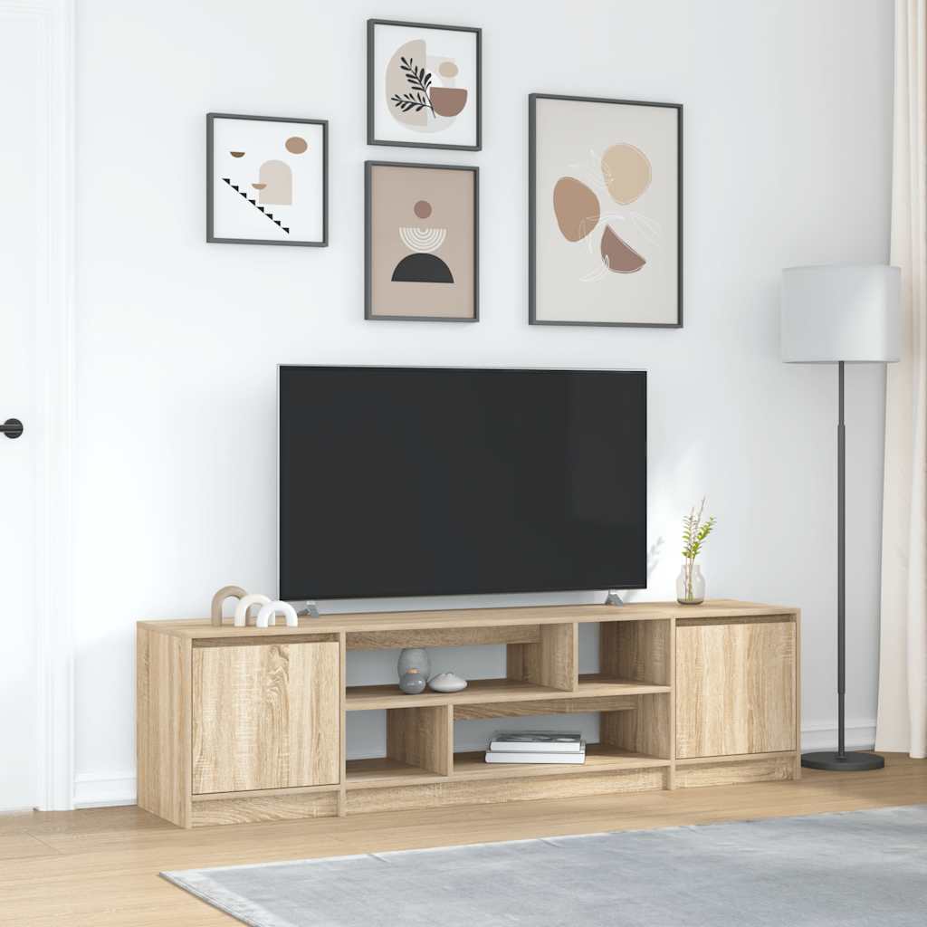 tv-bord 188,5x41x50 cm konstrueret træ sonoma-eg
