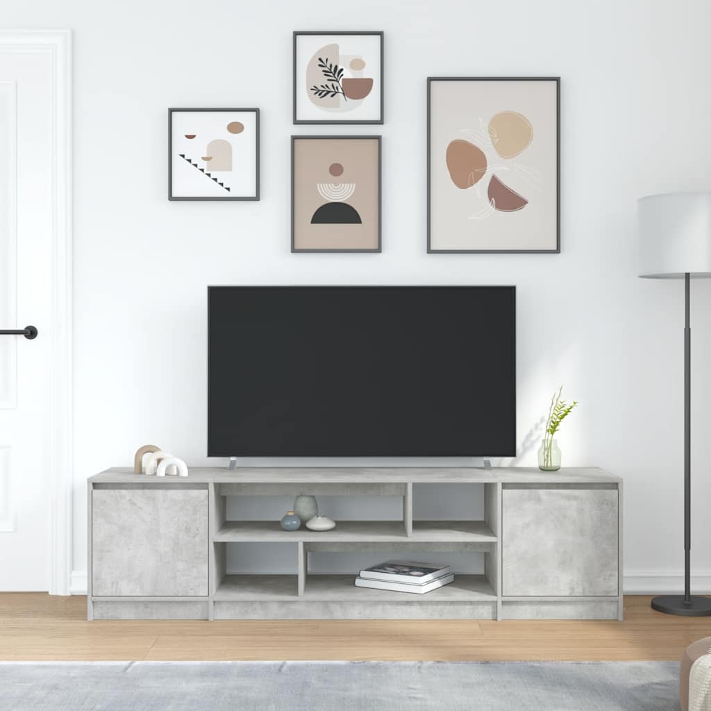 tv-bord 188,5x41x50 cm konstrueret træ betongrå