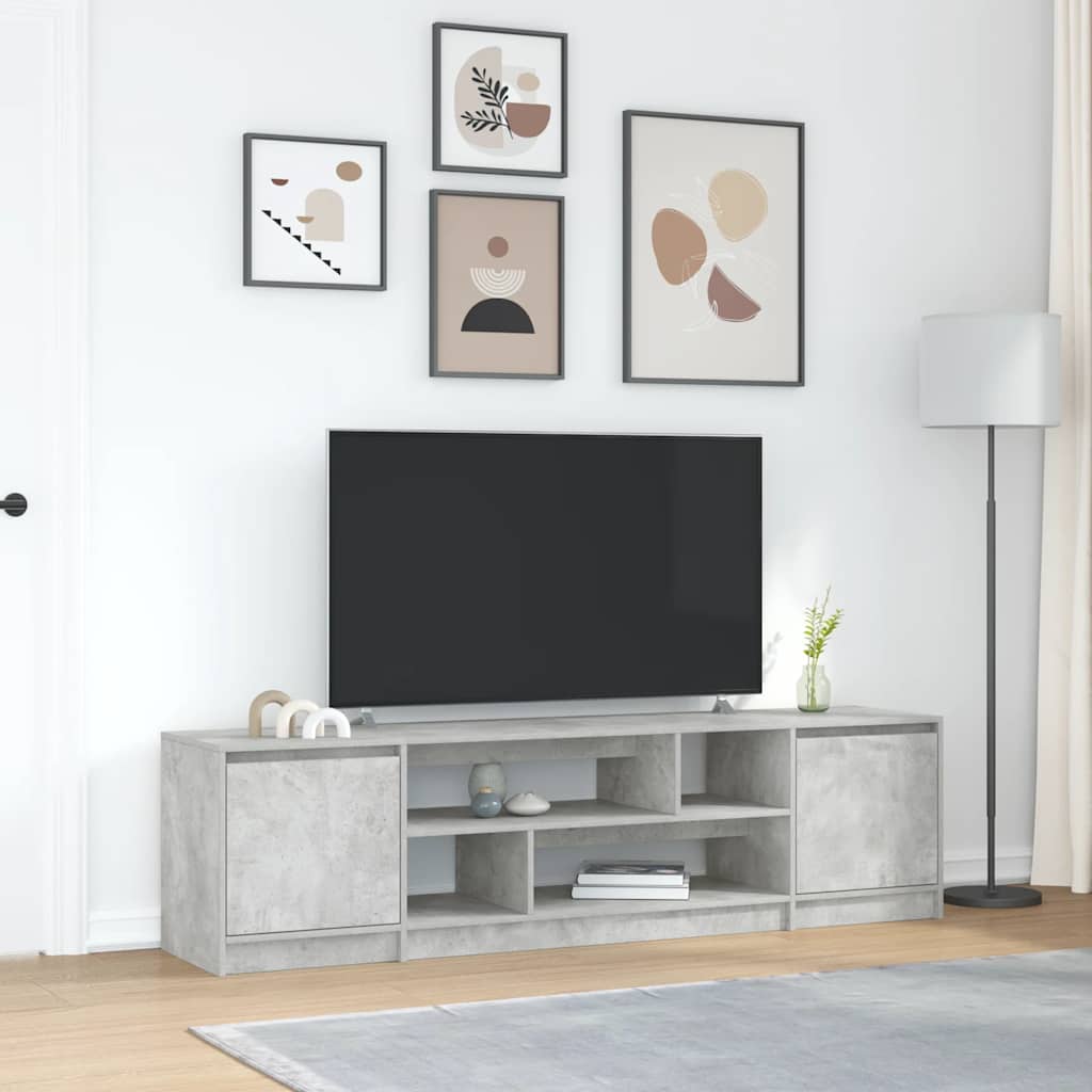 tv-bord 188,5x41x50 cm konstrueret træ betongrå