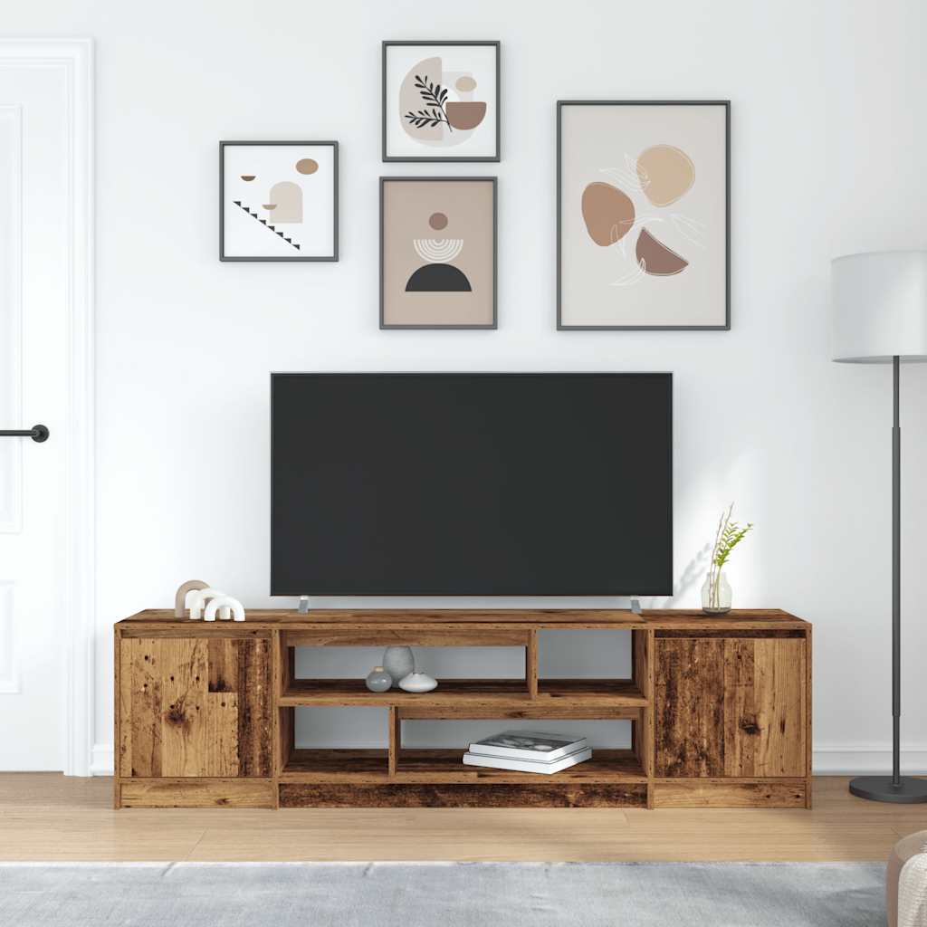 tv-bord 188,5x41x50 cm konstrueret træ antikt træ