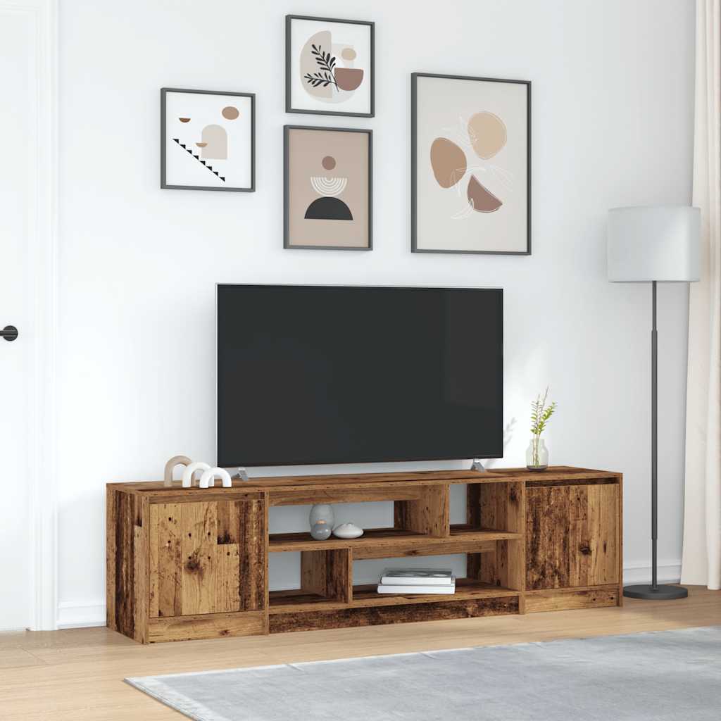 tv-bord 188,5x41x50 cm konstrueret træ antikt træ