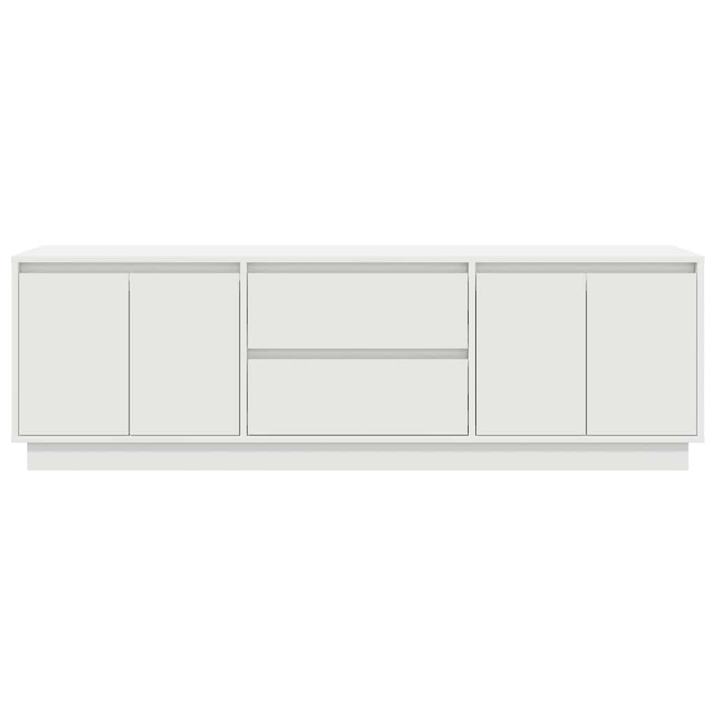 tv-bord med LED-lys 160,5x41x50 cm hvid