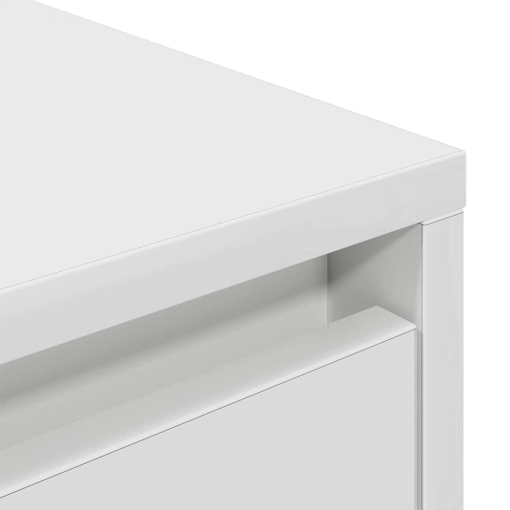 tv-bord med LED-lys 160,5x41x50 cm hvid
