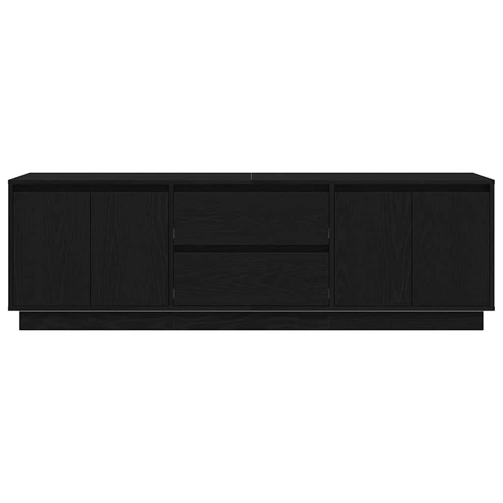 tv-skab med LED-lys 160,5x41x50 cm sort-eg