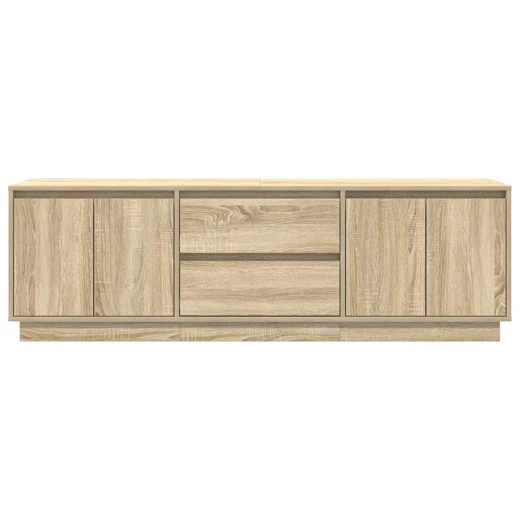 tv-bord med LED-lys 160,5x41x50 cm sonoma-eg