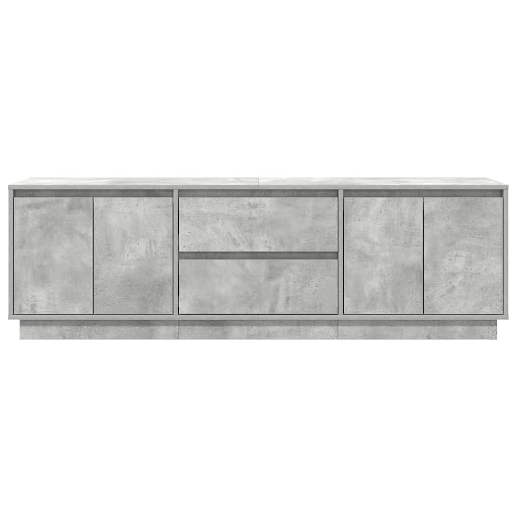 tv-bord med LED-lys 160,5x41x50 cm betongrå