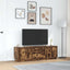 tv-bord med LED-lys 160,5x41x50 cm røget egetræsfarve