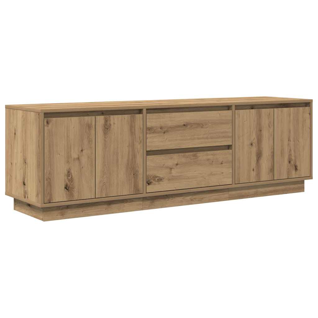 tv-bord med LED-lys 160,5x41x50 cm kunsteg