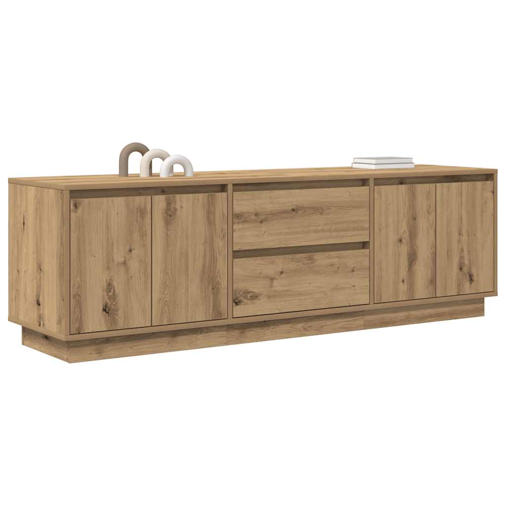 tv-bord med LED-lys 160,5x41x50 cm kunsteg