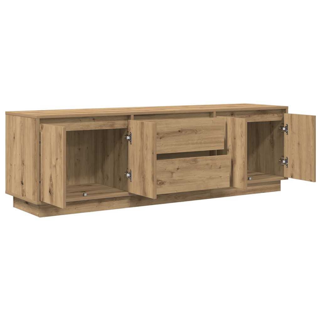 tv-bord med LED-lys 160,5x41x50 cm kunsteg