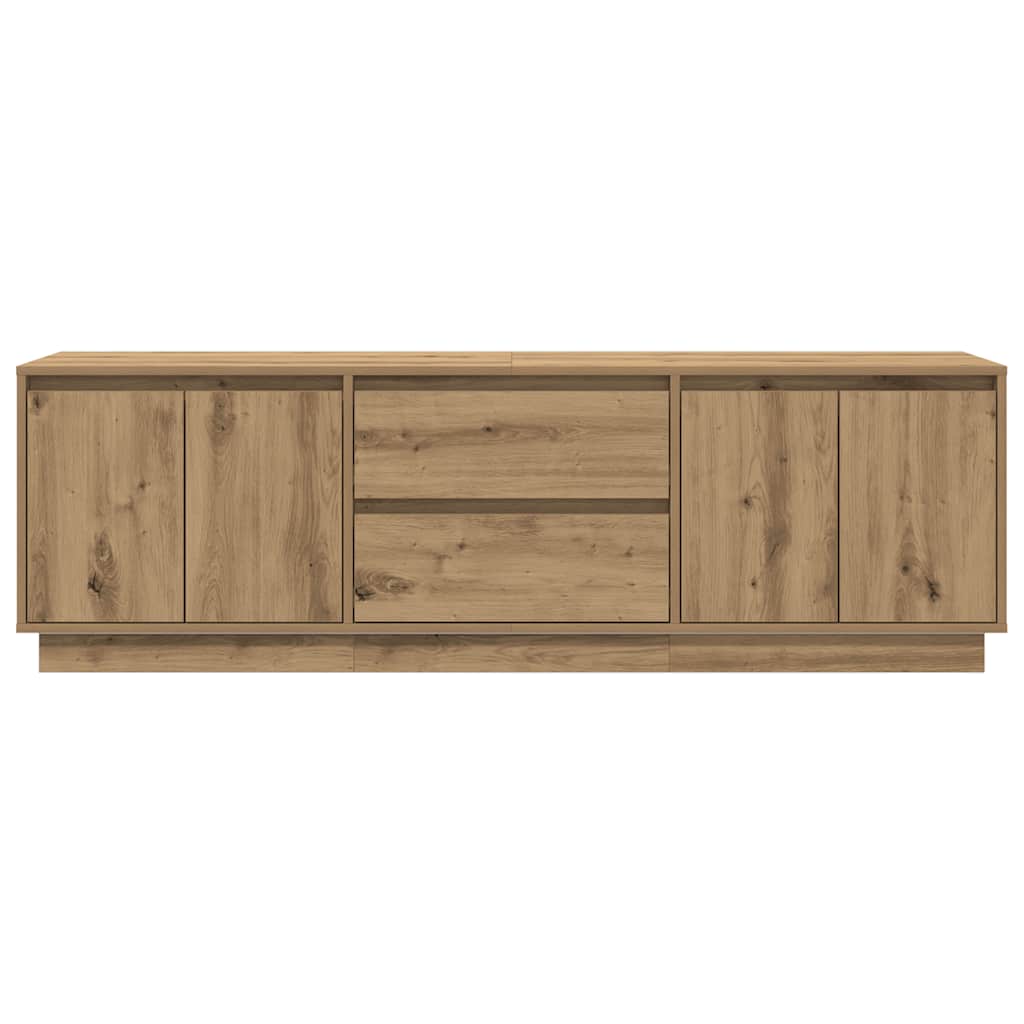 tv-bord med LED-lys 160,5x41x50 cm kunsteg